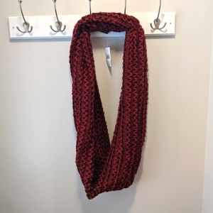 Red infinity scarf